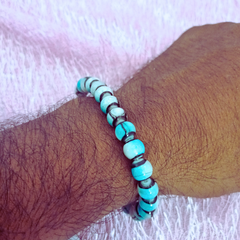 Turquoise Beaded Bracelet – Unisex Elegance