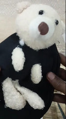 New Cute Plush Teddy Bear Chest Bag, Women's Canvas Crossbody Bag