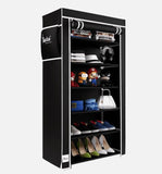 6 Rack Collapsible Wardrobe Cabinet and Shoe Rack