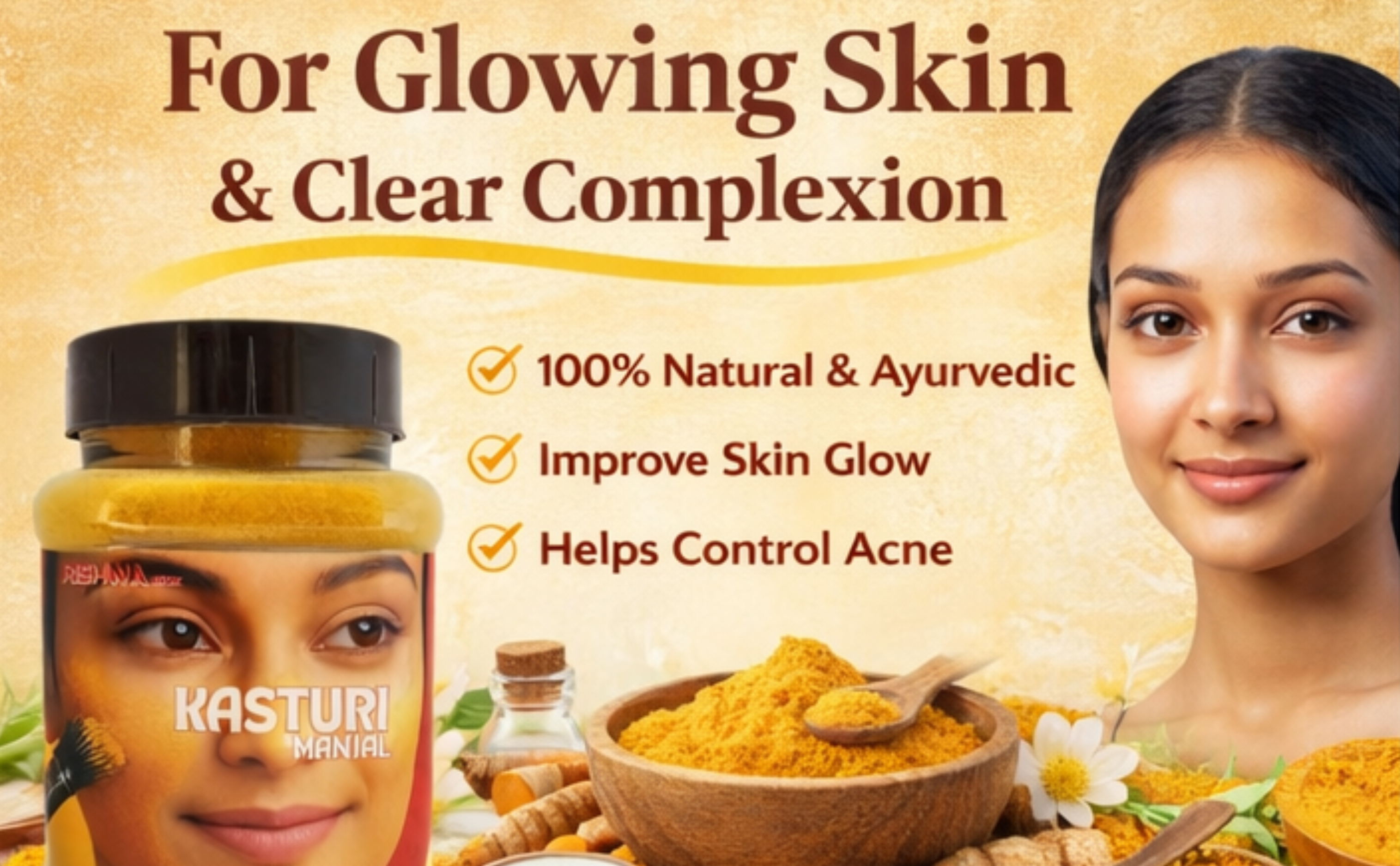 Rishwa Ayur Kasturi Manjal 100gm